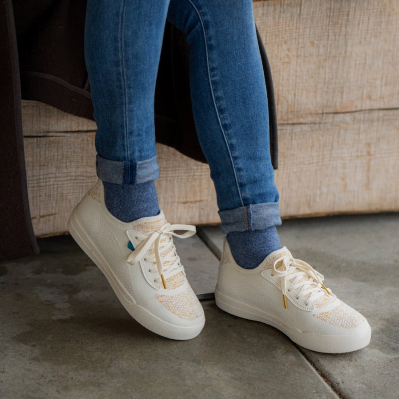 Vessi Weekend Vandtætte Sneakers Dame Beige | DK-14713