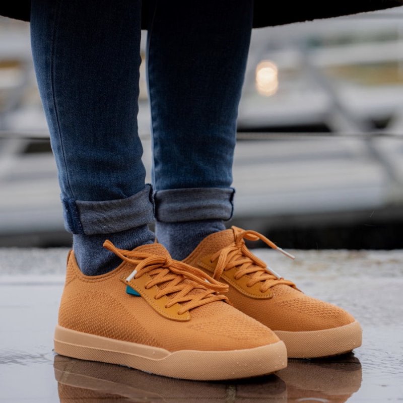 Vessi Weekend Vandtætte Sneakers Dame Orange | DK-41656